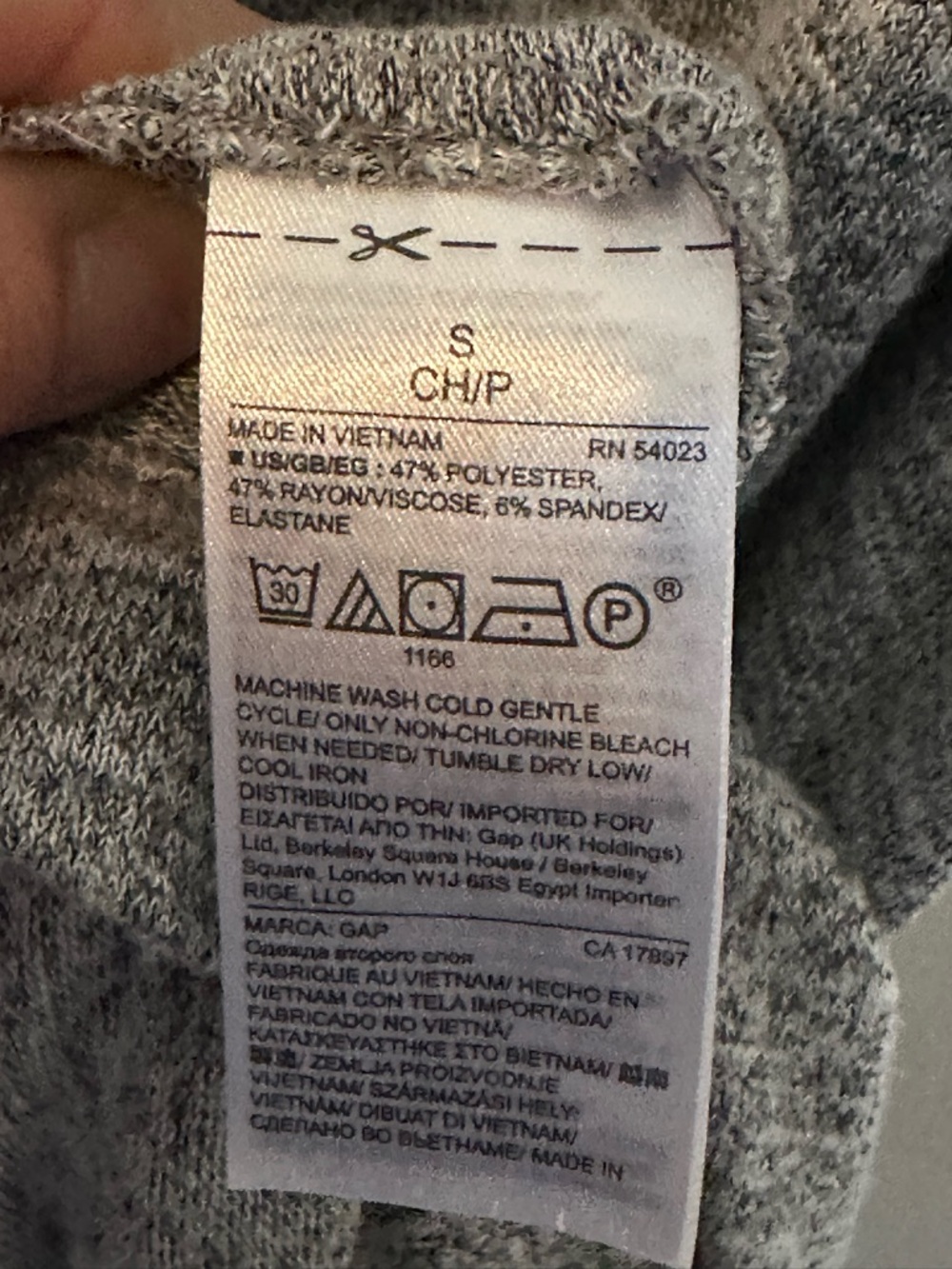 Gap grey short sleeve lightweight sweater dress - Picture 3 of 5